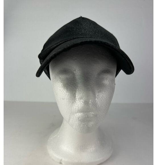 C.C. Cap PonyTail Black Shiny Glitter Adjustable Snapback Mesh Trucker Hat - Picture 2 of 7